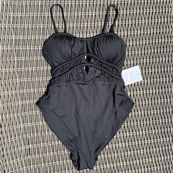 Becca Black One Piece Swimsuit - Size S - NWT - Picture 3 of 16